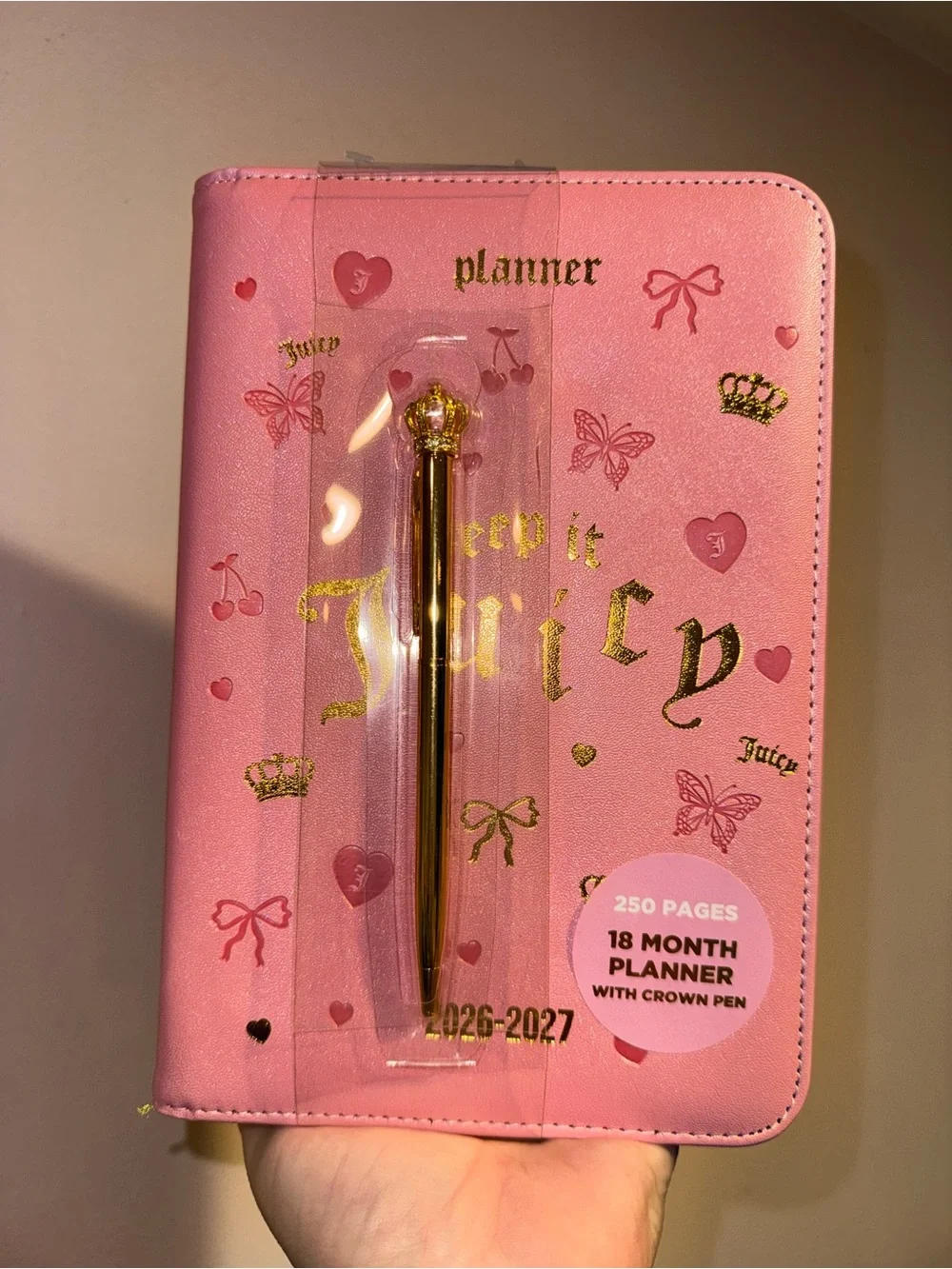 Juicy Couture 2026–2027 18 Month Planner with Crown Pen 💖 New in Package